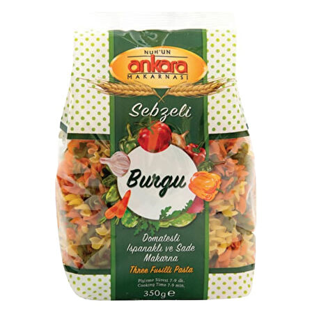 Nuh'un Ankara Makarna Burgu Sebzeli Makarna 350 Gr