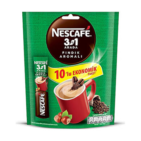 Nescafe 3'ü 1 Arada Fındıklı 10x17 Gr