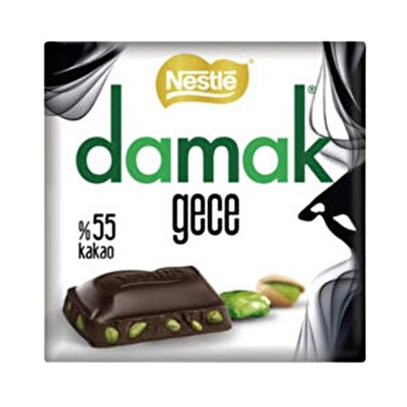 Nestle Çikolata Damak Gece Antep Fıstıklı Bitter 60 Gr