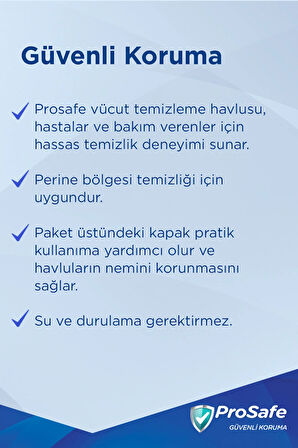 PROSAFE Vücut Temizleme Havlusu / Vücut Temizleme Mendili 48 Yaprak Tekli Pk