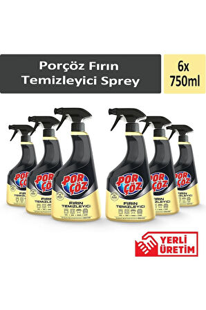 Porçöz Fırın Temizleyici Sprey 750 ml x 6 Adet