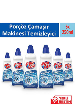 Porçöz Çamaşır Makinesi Temizleyici 250 ml x 6 Adet