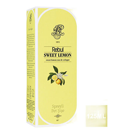 Rebul Sweet Lemon Kolonya Spreyli 125 Ml