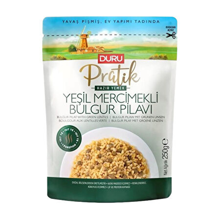 Duru Bulgur Pilavı Pratik Yeşil Mercimekli 250 Gr