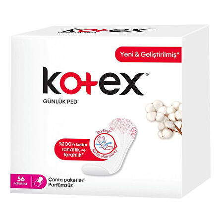 Kotex Ultra Günlük Ped Normal 56'lı