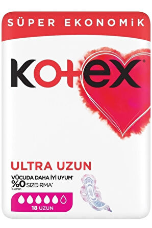 Kotex ULTRA QUADRO UZUN PED 18 Lİ 1 ADET