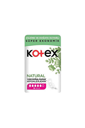 Kotex Naturel Hipoalerjenik Ped Uzun 18li