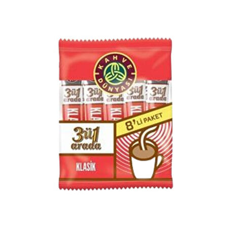 Kahve Dünyası Kahve 3'ü 1 Arada Klasik 8x18 Gr