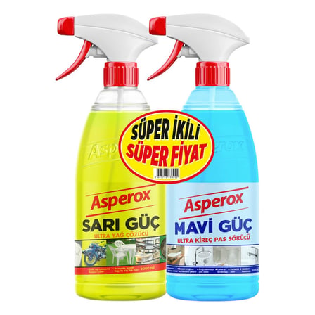 Asperox Sarı Güç Sprey 1000 Ml + Asperox Mavi Güç Sprey 1000 Ml