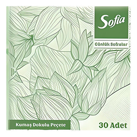 Sofia Misafir Peçetesi Yeşil Benekli 30'lu