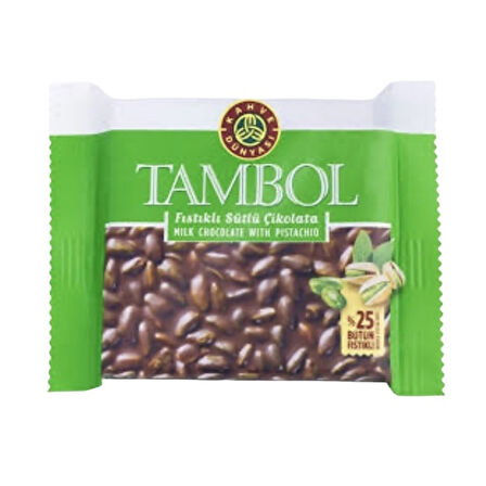 Kahve Dünyası Çikolata Tambol Bütün Fıstıklı Sütlü 77 Gr