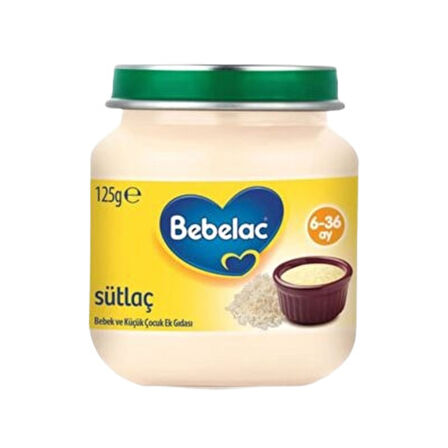Bebelac Sütlaç Sade Kavanoz 6 Ay 125 Gr