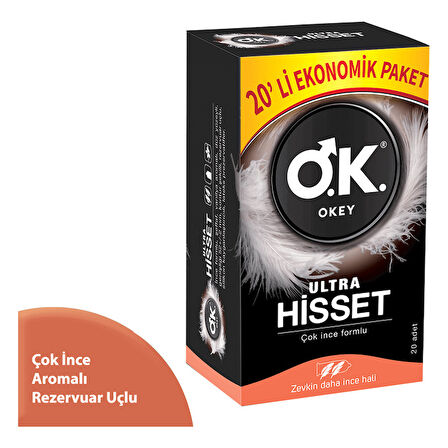 Okey Prezervatif Ultra Hisset 20'li Ekonomik