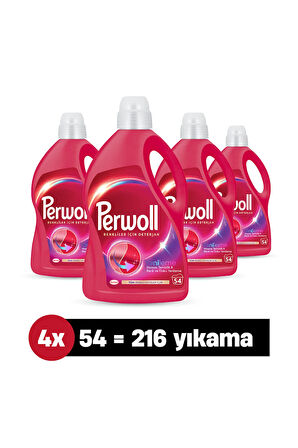 Perwoll Renkliler Yenileme & Hassas Sıvı Çamaşır Deterjanı 2.97L 4'lü set (Toplam 216 Yıkama)