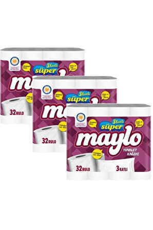 Maylo Süper Tuvalet Kağıdı 3 Katlı 96 Rulo