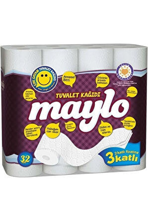 Maylo Süper 3 Katlı Tuvalet Kağıdı 32li x4 Adet