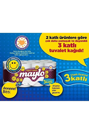 Maylo Süper 3 Katlı Tuvalet Kağıdı 32li x4 Adet