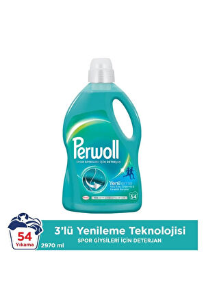 Perwoll Spor Giysi Hassas Sıvı Çamaşır Deterjanı 2.97L 2'li set (108 Yıkama)