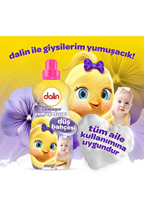 Dalin Çamaşır Yumuşatıcı 1500ML Düş Bahçesi (2 Li Set) (Bebeklere Özel)