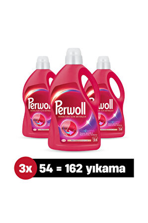 Perwoll Hassas Sıvı Çamaşır Deterjanı Renkliler 2.97L x 3'lü Set (162 Yıkama)