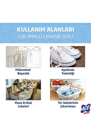 ACE Ultra Power Jel Kıvamlı Çamaşır Suyu Limon Tazeliği 750 ml X 3 Adet