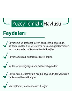 Sleepy Easy Clean Yüzey Tem. Havlusu 100 x2 Adet