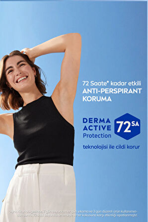 NIVEA Kadın Sprey Deodorant Black&White Invisible Clear 150mL,72 Saar Ant Perspirant Koruma, X3 Adet