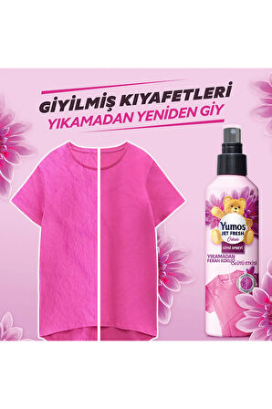 Yumoş Jet Fresh Giysi Spreyi Yıkamadan Ferah Koku Ve Ütü Etkisi Orkide 200 ml X3