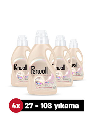 Perwoll Hassas Bakım Sıvı Çamaşır Deterjanı Açık Renkliler 4'lü set 1485 ml (108 Yıkama)