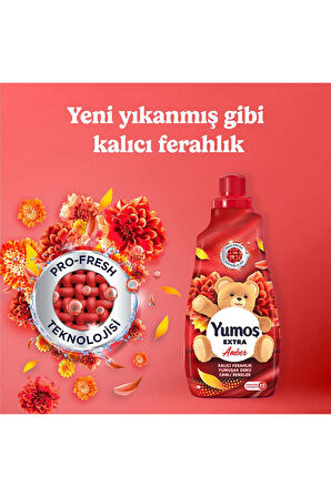 Yumoş Extra Konsantre Çamaşır Yumuşatıcısı Amber 1440 ml 60 Yıkama 4adet