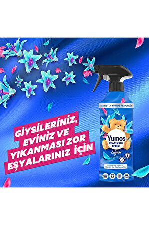Yumoş Ev Ve Tekstil Spreyi Lilyum Yıkanması Zor Eşyalar Için 450 ml X2
