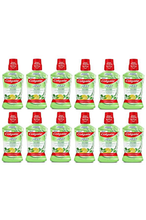 Colgate Plax Çay Ve Limon Plağa Karşı Alkolsüz Ağız Bakım Suyu 500 Ml X 12 Adet