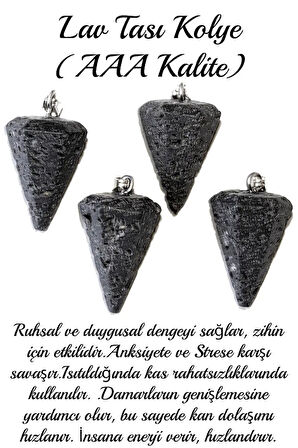 Sertifikalı Pandül Model Lav Taşı Kolye
