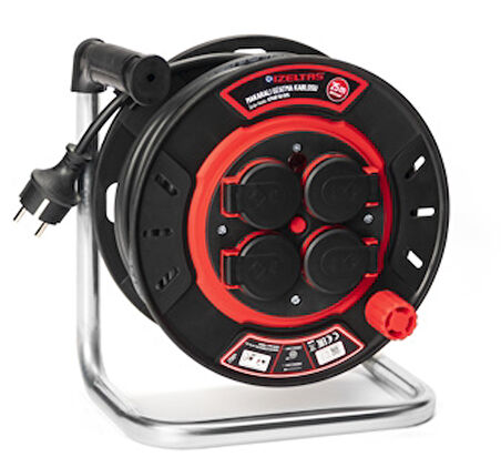 İzeltaş 07410 50 050 50mt Makaralı Uzatma Kablosu (Ayaklı)