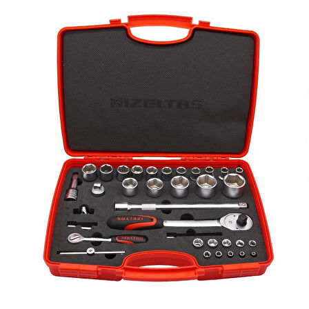 İzeltaş 1113 00 1038 1/4” - 1/2” Altı Köşe Lokma Anahtar Takımı ( 35 Parça )