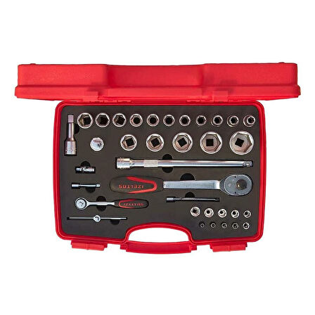 İzeltaş 1113 00 1038 1/4” - 1/2” Altı Köşe Lokma Anahtar Takımı ( 35 Parça )