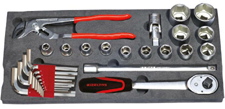 İzeltaş 8420 00 5063 Mekanikçi 63 Parça Dolu Takım Çantası