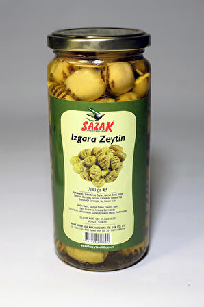 Izgara Yeşil Zeytin Cam 300 Gr Grill Olive