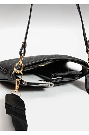 Monogram Desenli Mini Omuz ve Çapraz Çanta – Kolon Askılı Omuz ve El askısı