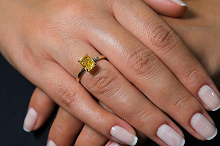 Yellow İce Crush Yüzük