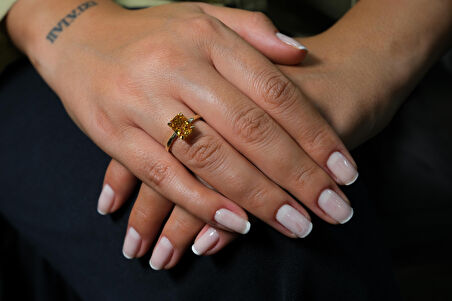 Yellow İce Crush Yüzük