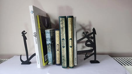 Dekoratif ikra (oku) Arapça Hat Sanatlı Kitap Tutucu Seti