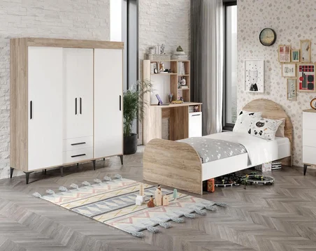 Afilli Ildır Cocuk Odası Takımı Tamamı Mdf Flora Ve Beyaz