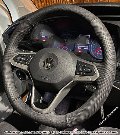 Volkswagen Transporter t9 2020-2021-2022 Araca Özel Direksiyon Kılıfı (Noktalı Mat)