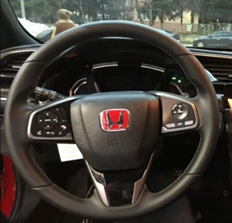 Honda Civic İes Makyajlı FD6 FB7 Fc5 Uyumlu 2006-2012/ 2012-2016 Kırmızı Direksiyon Logosu