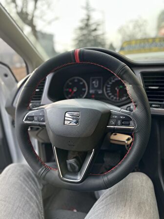 Seat İbiza Direksiyon Kılıfı (Noktalı Nubuk)