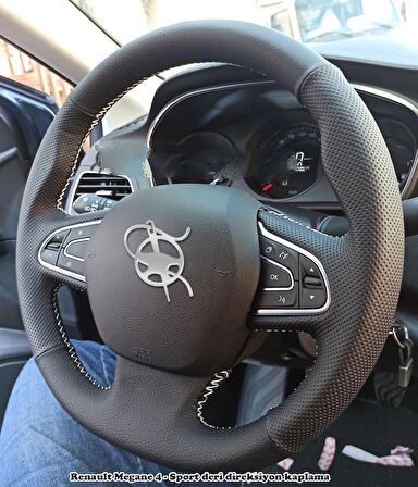 Renault Megane 4 Araca Özel Direksiyon Kılıfı (Noktalı Mat)