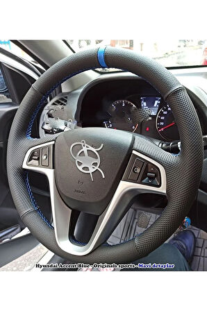 Hyundai Accent Blue Araca Özel Direksiyon Kılıfı (noktalı Düz Yüzüklü)