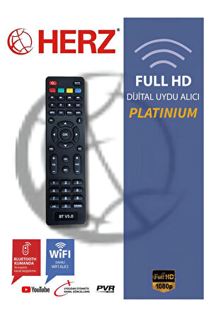 Herz Platinium Full Hd Uydu Alıcısı Bluetooth HDMI USB Wifi