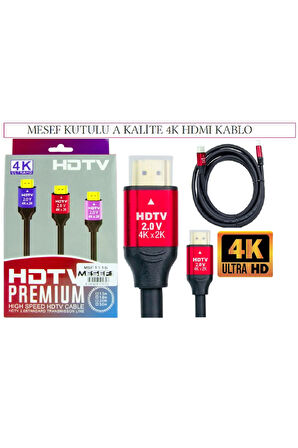 Mesef Kutulu A Kalite 10 MT HDTV 2.0V4Kx2K HDMI Kablo Pc Laptop Tv Yazıcı